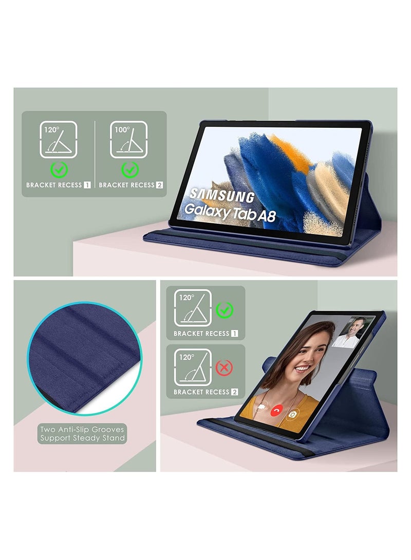 Galaxy Tab A8 10.5 Inch Case – Premium Leather Folio Cover with Auto Sleep/Wake Function, 360° Rotating Stand, and Full Protection | Lightweight Slim Design with Multiple Viewing Angles | Compatible Tablet Case for Galaxy Tab A8 10.5 - Image 3