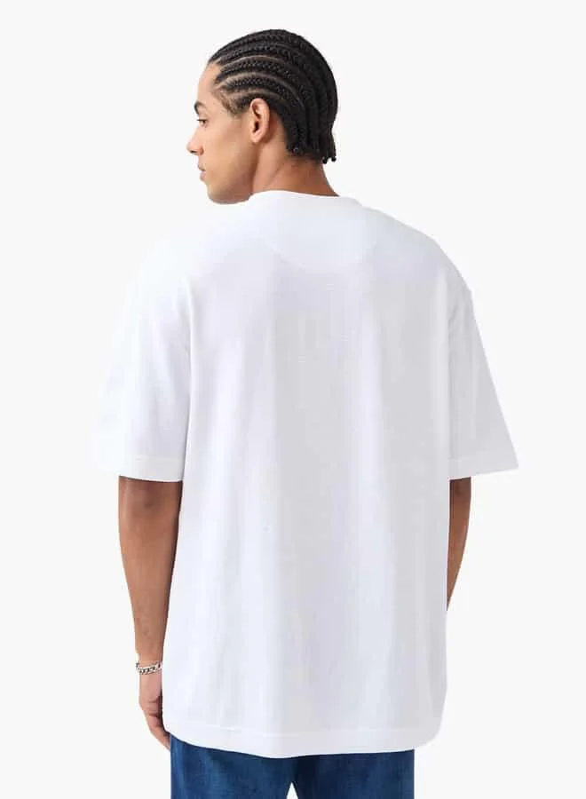Lee Cooper Lee Cooper Oversized T-shirt with Short Sleeves and Crew Neck