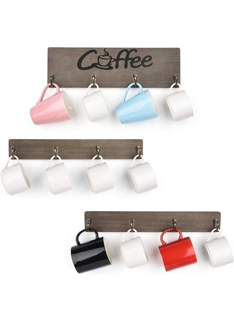Coffee Mug Holder Rustic Mug Rack Wall Mou
