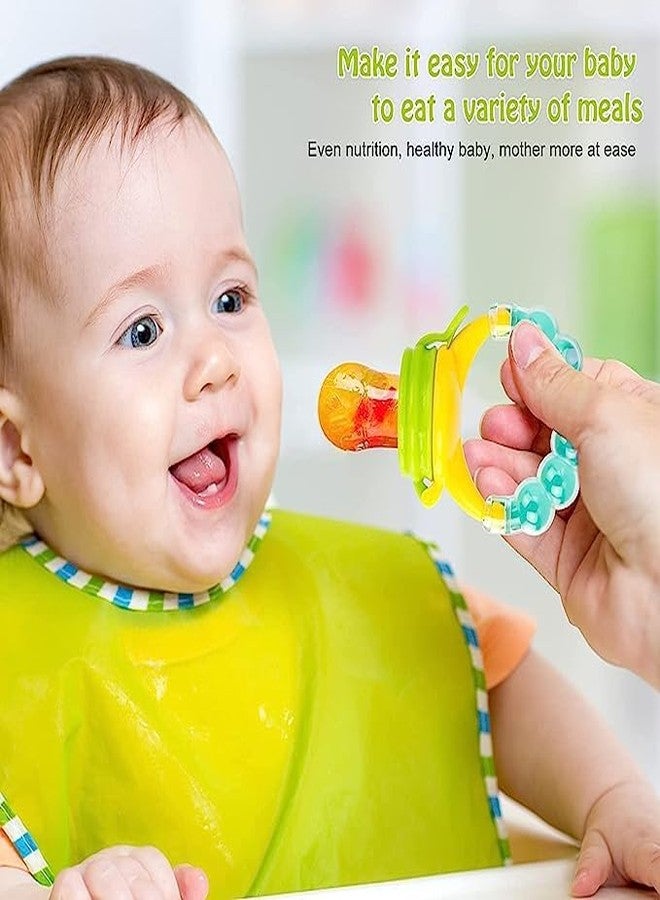 TrifleArte Baby Food Feeder | Fruit Pacifier | Food & Fruit Feeding Teether for Toddler | Silicone Teething Toy with Pacifiers | Infant/Newborn Nibbler Cover Set | Assorted - Image 5