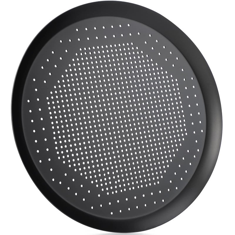 صينية بيتزا بيزيا 12 بوصة مع ثقوب صينية بيتزا مثقبة من سبائك الألمنيوم صينية بيتزا دائرية لصنع البيتزا في الفرن