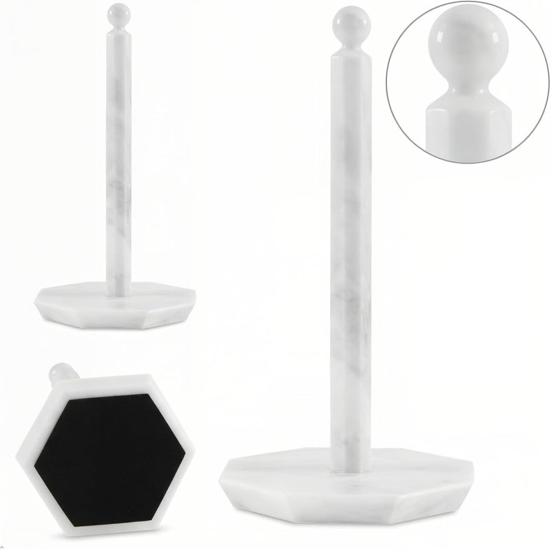 MARBLE RANGE Stable domestic stock Marble Paper Towel Holder 12.5 Inch White Handmade Countertop Stand for Kitchen & Bathroom, Elegant Stone Design, Paper Towels Organizer, Home Essentials, Kitchen Decor Accessories Multiple local stock source - Image 4