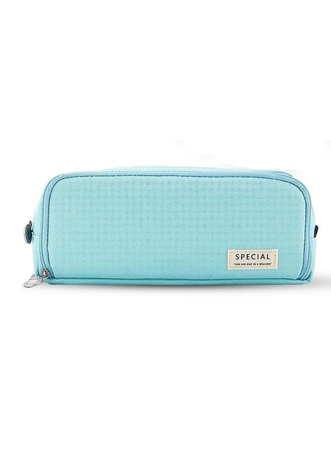EASTHILL EASTHILL Large Pencil Case Big Capacity Pencil Bag Large Storage Pouch 3 Compartments Pen Case for Teen Boys Girls School Students (Special-Sky Blue) - Image 1