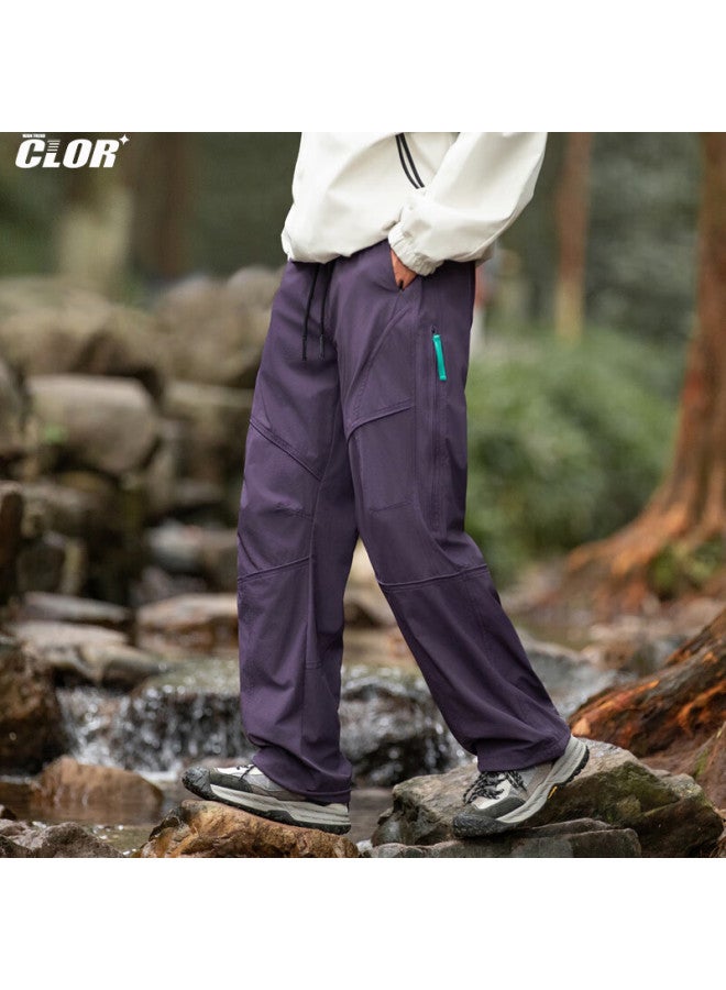 Clor American Trendy Casual Pants, Autumn And Winter Outdoor Hiking Trousers, Mountain Climbing Cargo Pants For Men, Cl86 Dark Purple, 2XL - Image 4