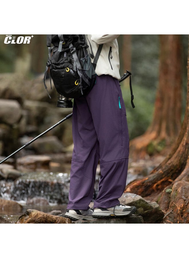 Clor American Trendy Casual Pants, Autumn And Winter Outdoor Hiking Trousers, Mountain Climbing Cargo Pants For Men, Cl86 Dark Purple, 2XL - Image 2