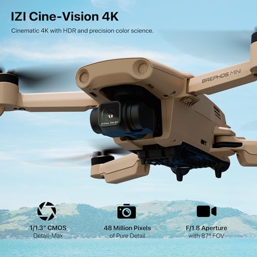 IZI Brephos Mini Nano Drone with 4K HDR Camera, Weighing Under 249g, 20km IZI R7 Transmission, True Vertical Shooting, Advanced Tracking & Smart Return-to-Home for Travel, Aerial Photography & Creative Filming - Image 3