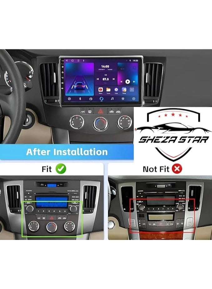 SHEZA STAR Android Car Stereo for Hyundai Sonata NF 2009-2010 (Manual AC) 2GB RAM 32GB ROM Support Carplay, M-Link Wi-Fi BT, Radio GPS, 9 Inch IPS Touch Screen with AHD Camera Included - Image 2
