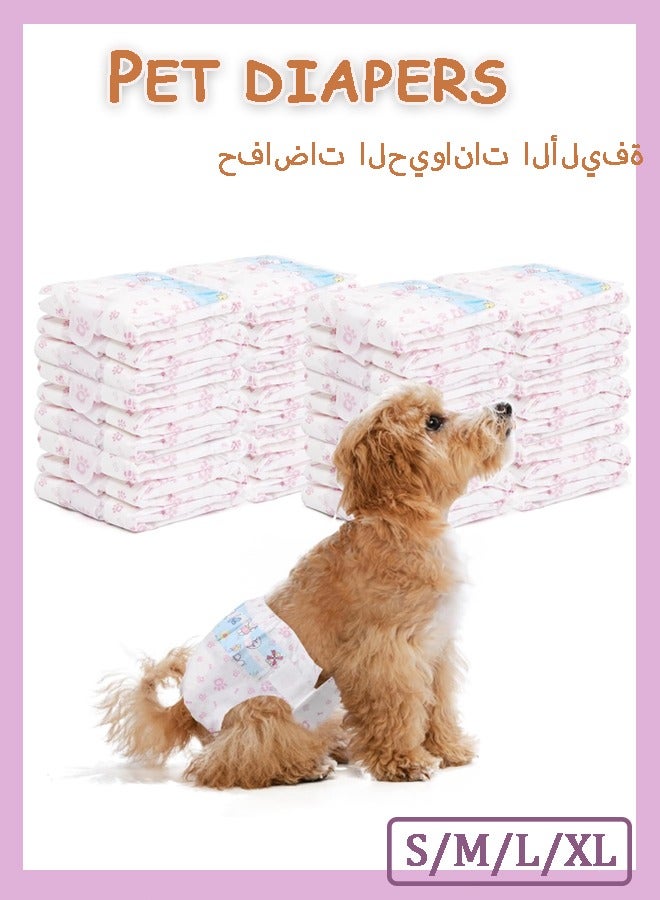 Generic Disposable Pet Diapers Super Absorbent Soft Diapers For Female Dogs, Super Absorbent Soft Hygienic Panties With Adjustable Tail Hole, Soft Leak-Proof Diapers For Pet Dogs  - Image 1