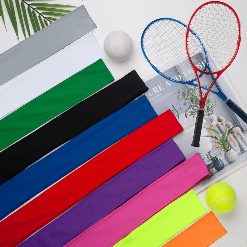 PAROPKAR Tie Headband Men Women Sweat Wicking Workout Running Sport Headhand Head Band for Cricket Yoga Golf Gym Camping RunningTennis (Royal Blue) - Image 5