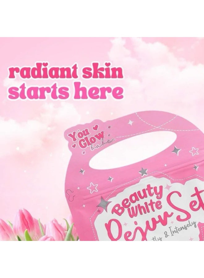 You Glow Babe Beauty White Rejuvenating Beauty Set with Facial Toner, Sunscreen Cream, Rejuvenating Soap and Skincare Cream, Complete Exfoliating Routine for Renewing, Firming and Improving Smooth Bright Looking Skin - Image 3