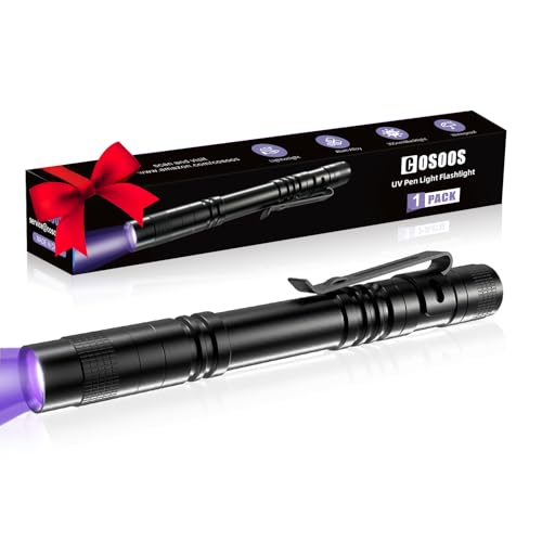 COSOOS UV Black Light Flashlight, 395nm Mini Pen Light with Clip, Waterproof Ultraviolet Flashlight for Leak, Pet Urine, Scorpion, Hotel Inspection, Dry Stain and Bed Bug. - Image 1