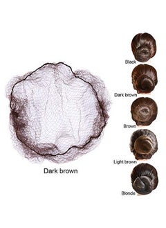 yantaisiyu 50Pcs Hairnet Bun Net Invisible Hair Net Elastic Edge Mesh 20Inch 50Cm (Bulk PackingDark Brown)  - Image 5