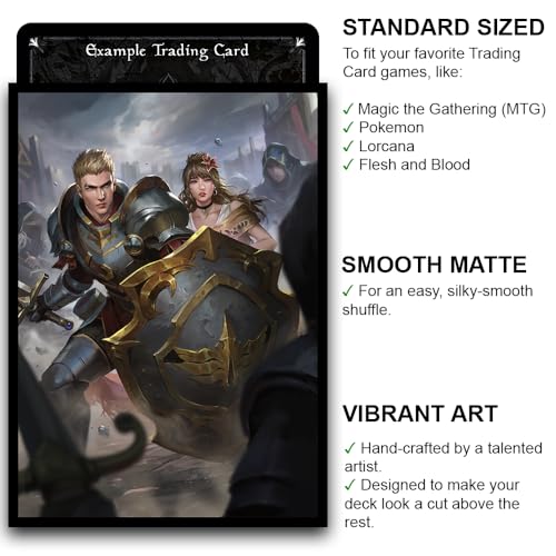 Fantasy North - Surrounded - 100 Smooth Matte TCG Card Sleeves - Fits Magic MTG Commander Pokemon and Other Card Games - Playing Card Sleeves - Image 2