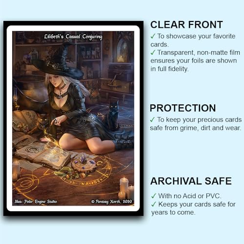 Fantasy North - Surrounded - 100 Smooth Matte TCG Card Sleeves - Fits Magic MTG Commander Pokemon and Other Card Games - Playing Card Sleeves - Image 3