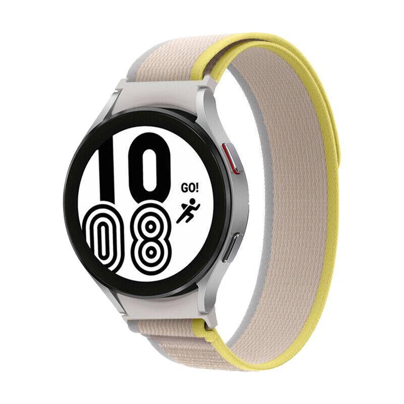 سوار ساعة ذكية سوار نايلون حلقي متوافق مع Samsung Galaxy Watch 5 بملاءمة قابلة للتعديل وحزام بديل باللون أزرق قابل للتعديل - Image 5