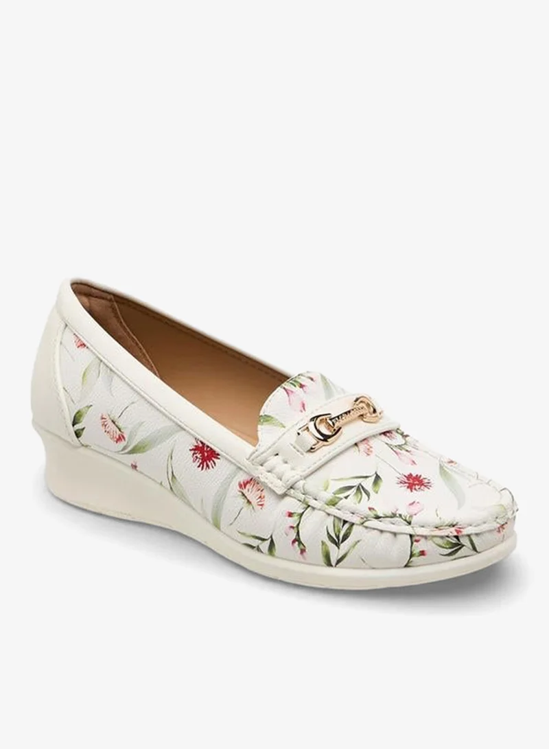 Flora Bella By Shoexpress Flora Bella Women Floral Print Wedge Heel Loafers