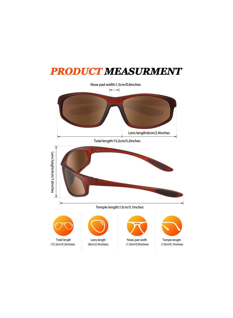 Polarized Sports Sunglasses with 100% UV Protection for Men, Women, and Youth - Ideal for Driving, Cycling, Fishing, Baseball, Running, Golf, and Motorcycling (3-Pack) - Unbreakable Design. - Image 3