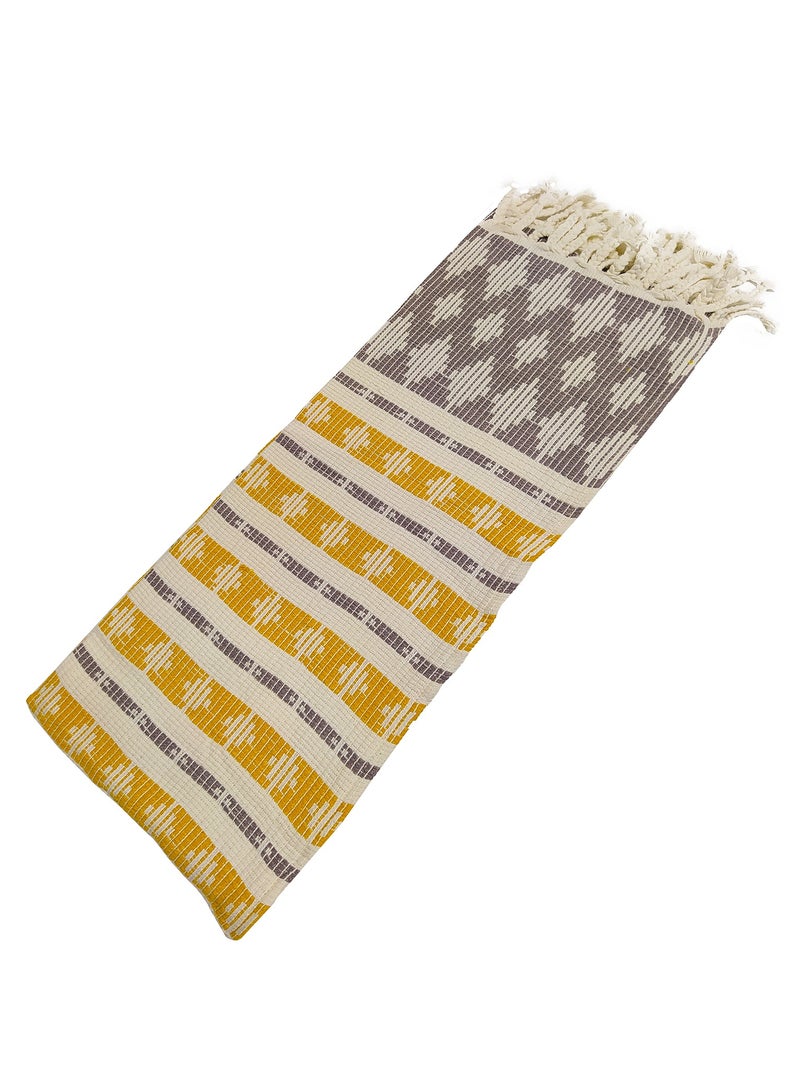 Handloom Cotton Bed Blanket Size 127 x 153 cm with an Elegant Design to Add a Touch of Luxury to Your Home. - Image 3