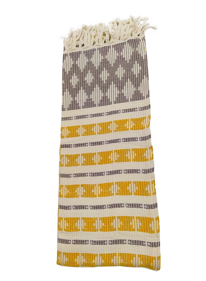 Handloom Cotton Bed Blanket Size 127 x 153 cm with an Elegant Design to Add a Touch of Luxury to Your Home. - Image 5