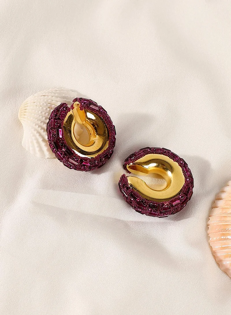 سوهي حلق أذن نسائي مرصع بالأحجار