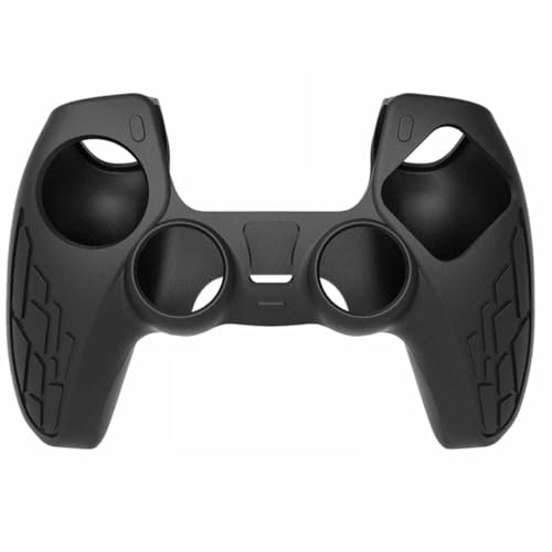 PSS Compatible with PS5 /PS5 Slim Controller Silicone Cover Case Protective Non-Slip Skin Anti-Slip Soft Silicone Rubber Accessories Set for Play/Station 5 Controller with Thumb Grip x 2 (Black) - Image 1