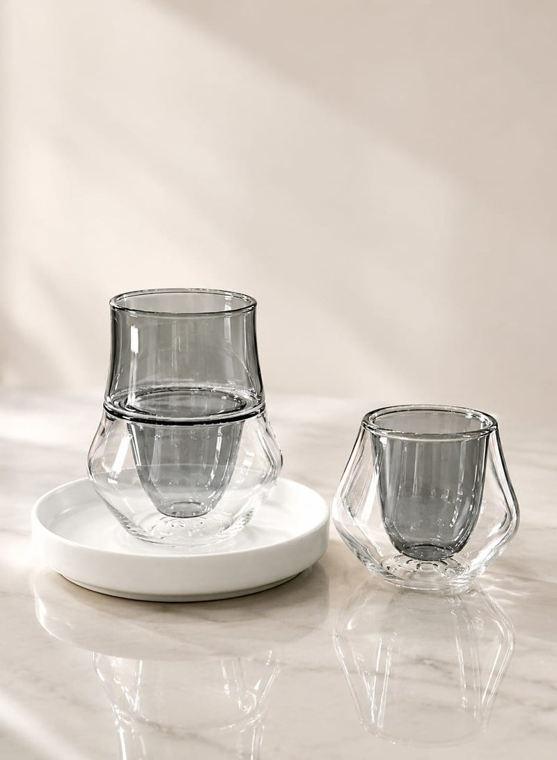 Radin Tea & Coffe Set of 18 Pieces Tea Cups With Soucers Cawa Cups Traditional Arabian Design Cups for Tea Coffee Perfect for Home And Office - Image 1