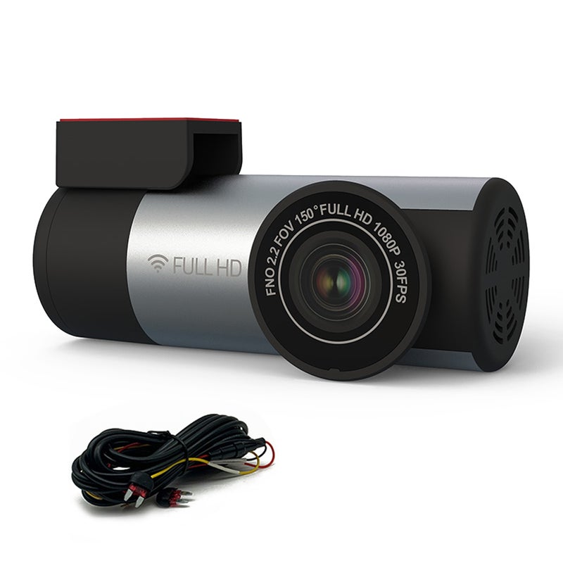 1080P Dash Camera: Black 150° Wide-Angle Lens - Built-In WIFI Night-Vision Parking Monitoring Dash Cam for Car Driving, Traffic Evidence Collection - Image 1