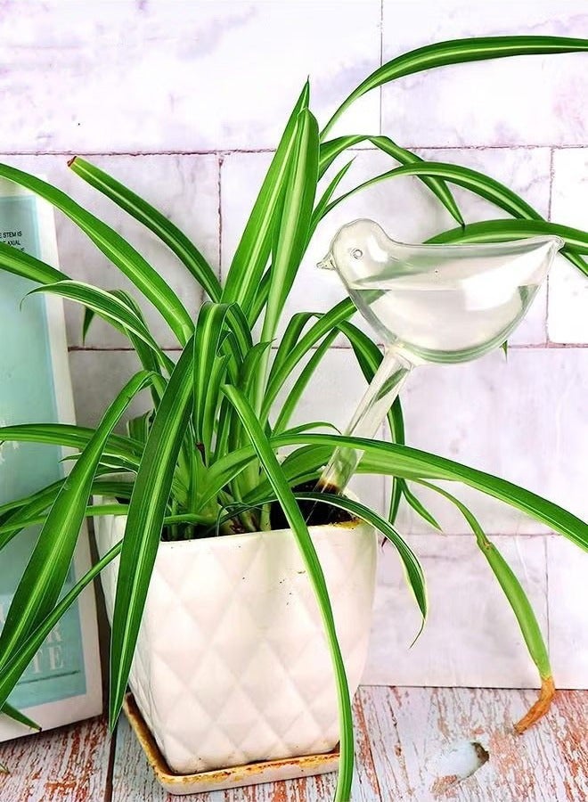 Generic Plant Watering Globes,Set Of 2 Automatic Plant Watering Device,Clear Glass Bird Shape Water Bulbs For Indoor Plants  - Image 3