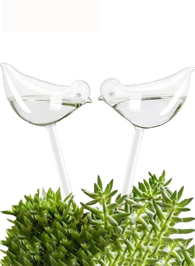 Generic Plant Watering Globes,Set Of 2 Automatic Plant Watering Device,Clear Glass Bird Shape Water Bulbs For Indoor Plants  - Image 1