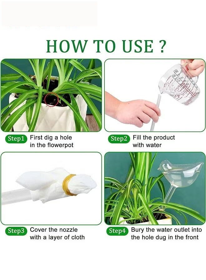 Generic Plant Watering Globes,Set Of 2 Automatic Plant Watering Device,Clear Glass Bird Shape Water Bulbs For Indoor Plants  - Image 2