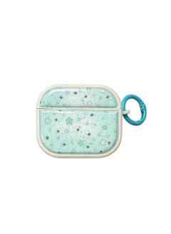 Glitter Magnetic Green Star AirpodsPro2 Generation Applicable To 1/2/3/4 Generation For Apple Wireless Bluetooth Headset-Color:Glitter Green Star Earphone Cover + Hanging Ring-Applicable Models:Airpods Pro