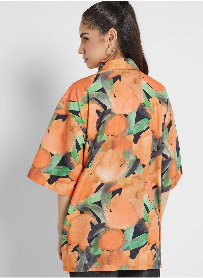 TOPSHOP Button Down Printed Shirt  - Image 2