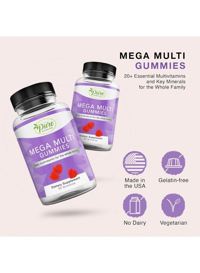 Pure By Nature Mega Multi Gummies for Whole Family - 60 Count - Image 2
