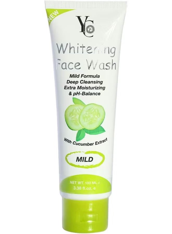 YC Whitening with cucumber extract Face Wash - Mild, 100 ml - Image 1
