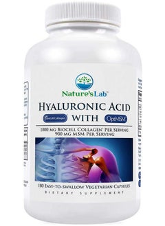 Nature's Lab Hyaluronic Acid With Biocell Collagen 180 Vegetarian Capsules  - Image 2