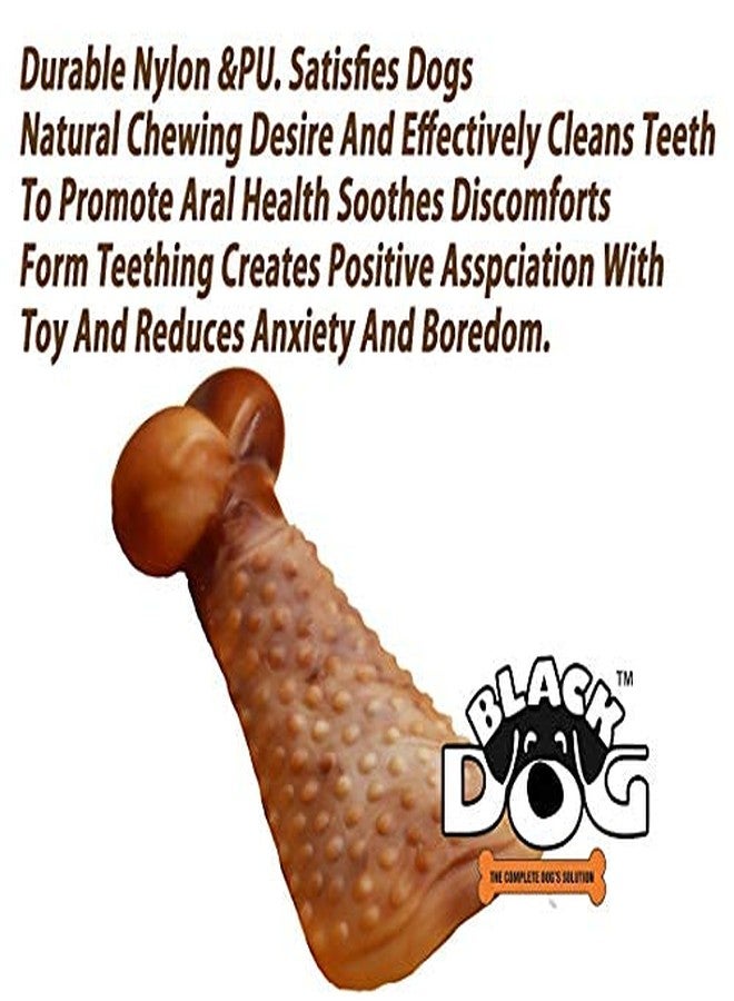 Black Dog Dog Chew Toys for Aggressive Chewers for Supper Guarantee Flavor Leg Toy for Durable Dog Toy Non-Toxic Nylon Leg Toy (3 Months Old Puppies and Adult Dogs Toy) - Image 2