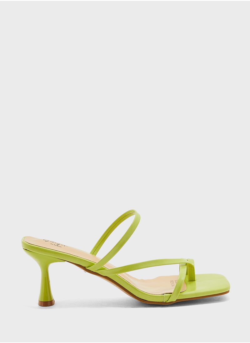 Ginger - Square Toe Barely There Heel Sandal - Image 1