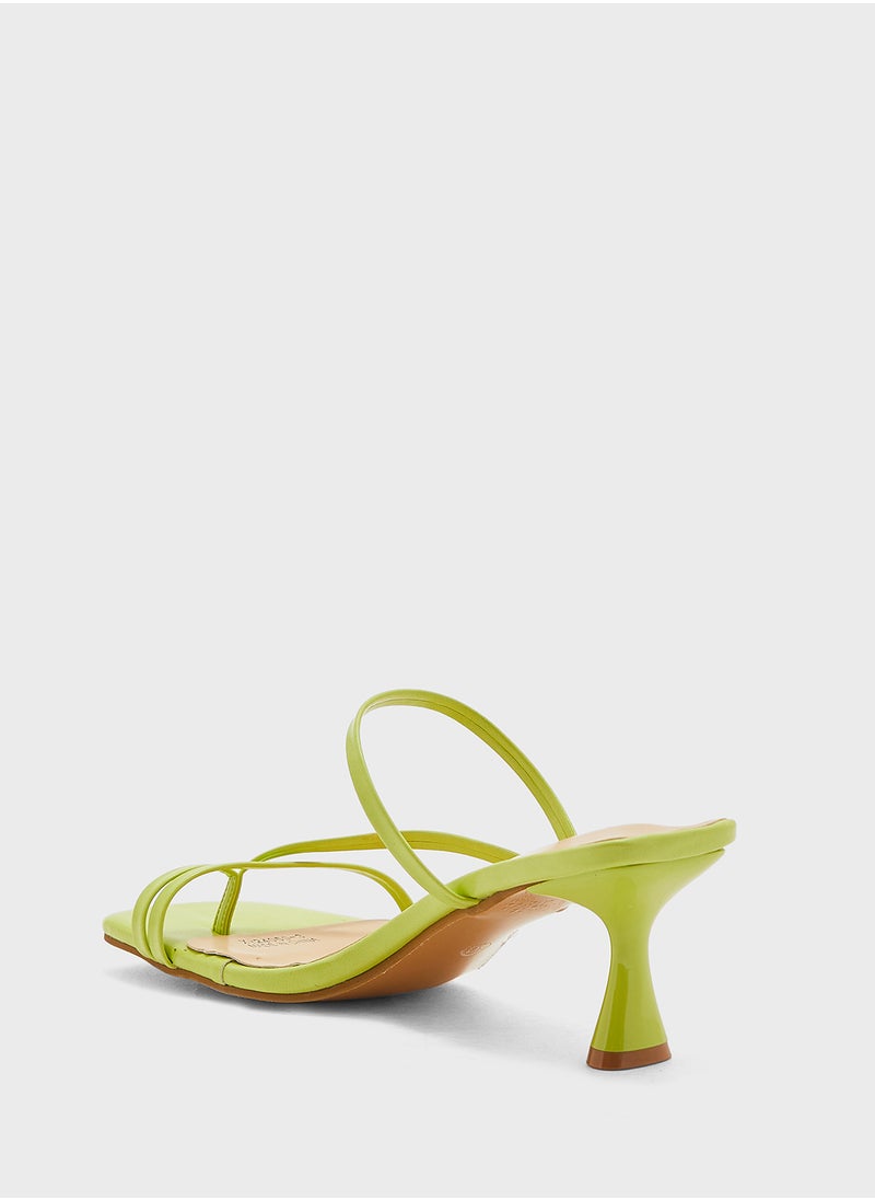 Ginger - Square Toe Barely There Heel Sandal - Image 1