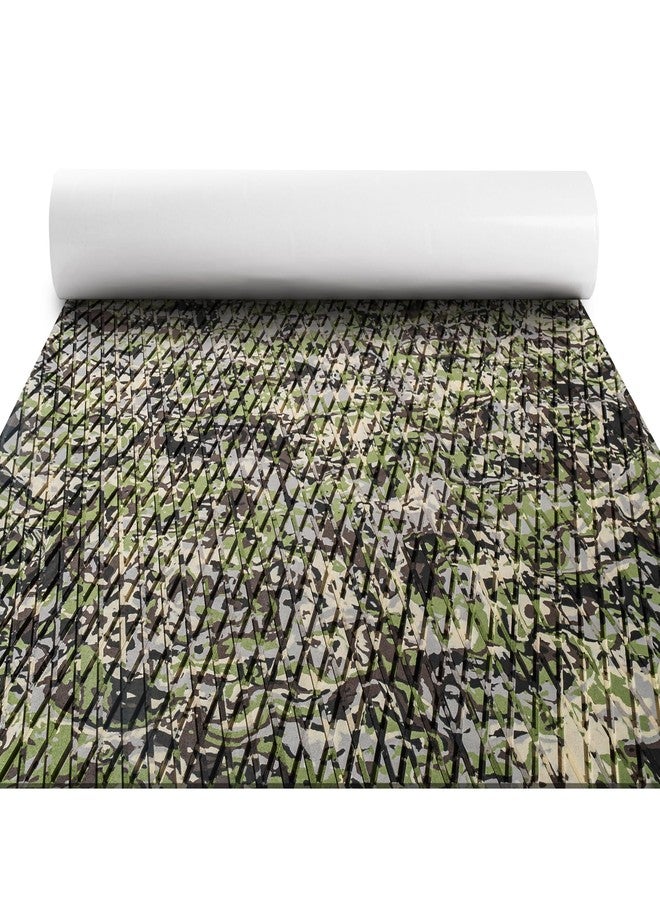 FOCEAN Boat Flooring EVA Foam Boat Decking Camo Marine Flooring Self-Adhesive Boat Mat Boat Carpet for Motorboat RV Yacht Kayak Surfboard, 94.5''x 15.7'', Forest Camo - Image 1