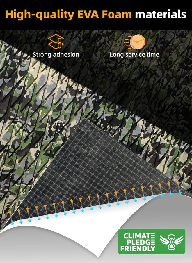 FOCEAN Boat Flooring EVA Foam Boat Decking Camo Marine Flooring Self-Adhesive Boat Mat Boat Carpet for Motorboat RV Yacht Kayak Surfboard, 94.5''x 15.7'', Forest Camo - Image 2
