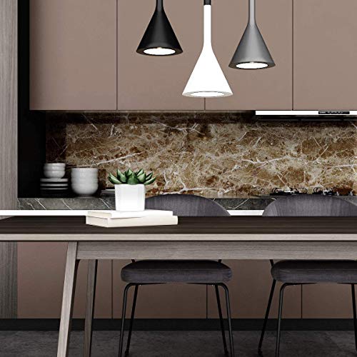 WALLTON Wall Stickers Marble (12 x 72 Inches) Jade Kitchen Counter, Cabinet Makeover, Almirah, Plastic & Wooden Tabletop, Wardrobe, PVC DIY Self Adhesive, Brown Marble Gloss - Image 5