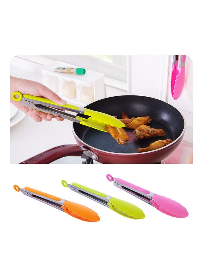 Loquat 8 Inch Silicone Tongs Mini Kitchen Tongs with Silicone Tips Small Serving Tongs Stainless Steel Cooking Tongs for Salad, Grilling, Frying and Cooking Random Color multicolour 20.00*2.50*3.00cm - Image 5