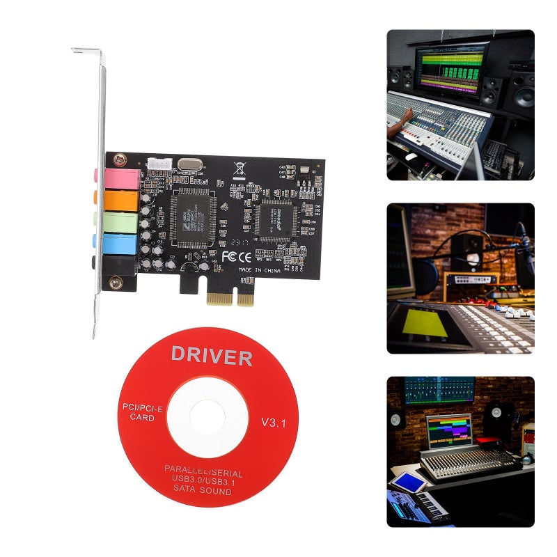 📦 بطاقة صوت داخلية PCIe بتصميم منخفض بسبعة منافذ صوت رقمي 5 1 - Image 2