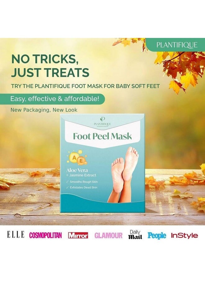 Plantifique - Foot Peeling Mask - Peeling Foot Mask Dermatologically Tested Repairs Heels & Removes Dry Dead Skin For Baby Soft Feet - Exfoliating Foot Peel Mask For Dry Cracked Feet (Jasmine 2 Pack) - Image 1