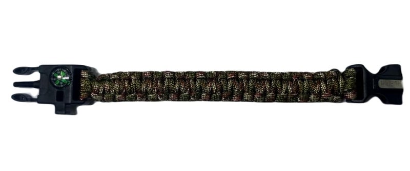 Survival Bracelet Camping Hiking Gear Fire Starter Compass And Whistle camouflage5 - Image 1