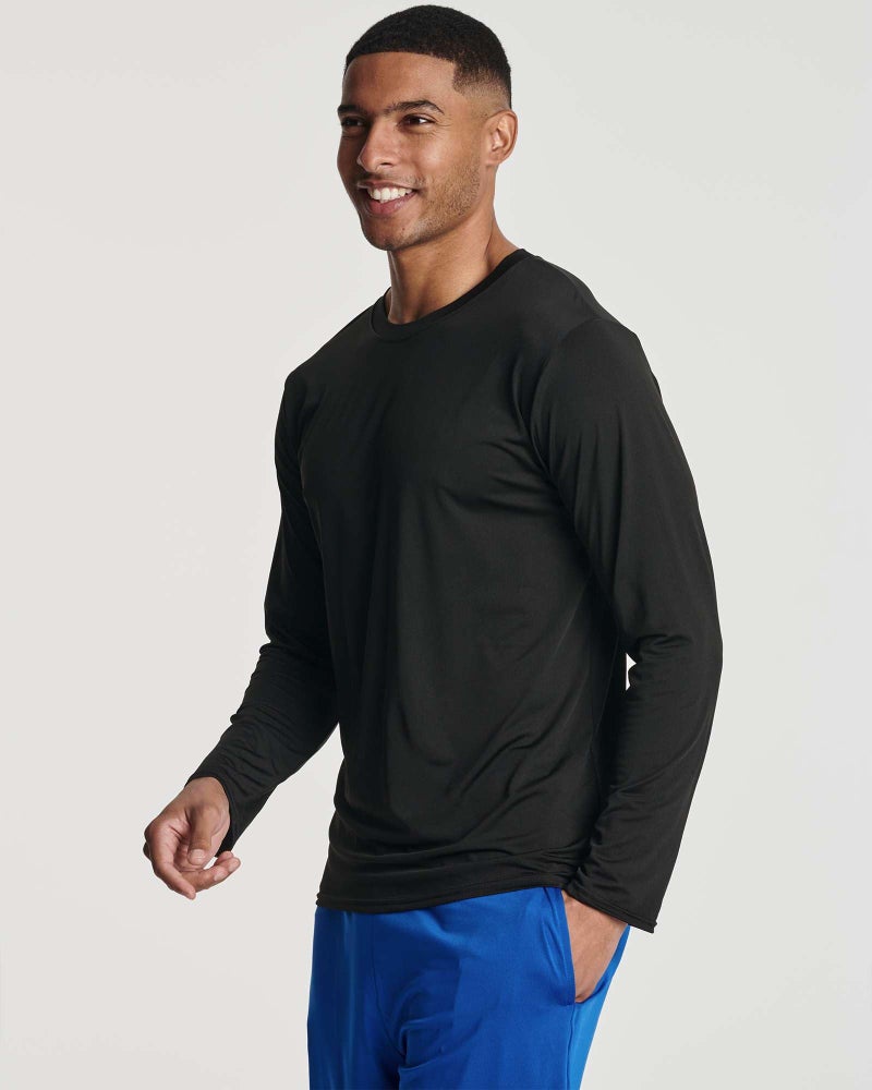 REALESSENTIALS Real Essentials 4 Pack: Mens Long Sleeve Dry Fit T Shirts Hiking Fishing Workout Gym Work Sun UPF 50 Wicking Running Tee, Set 7, XX-Large - Image 2