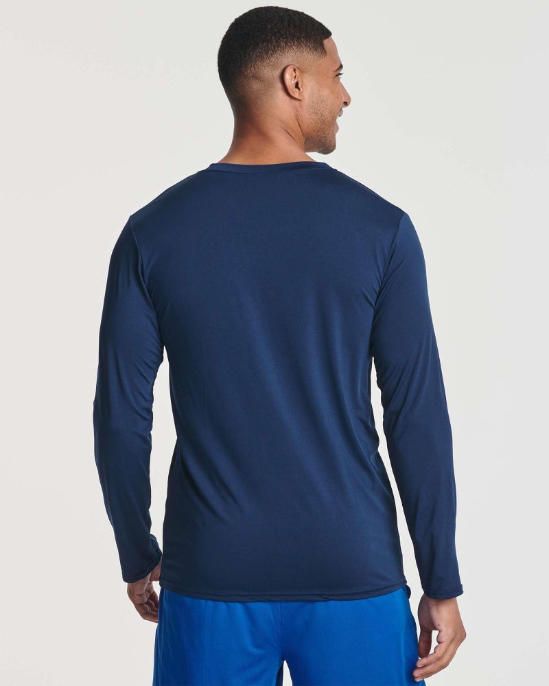 REALESSENTIALS Real Essentials 4 Pack: Mens Long Sleeve Dry Fit T Shirts Hiking Fishing Workout Gym Work Sun UPF 50 Wicking Running Tee, Set 7, XX-Large - Image 3