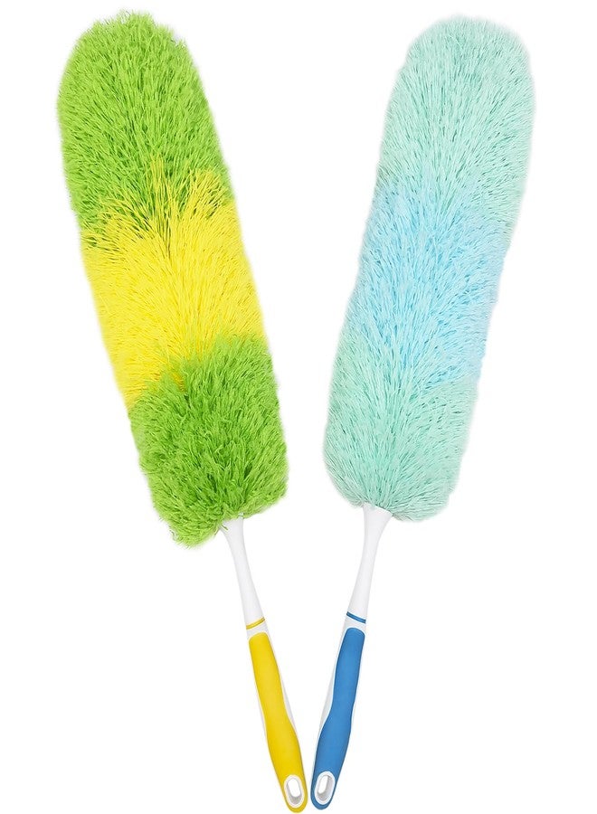 HDongany 2 Pack 20-inch Microfiber Dusting Dusters with Non-Slip Handles and Bendable Microfiber Duster Heads, Perfect for Household Cleaning, Office Cleaning, and Car Cleaning, Feather Duster for Cleaning - Image 1