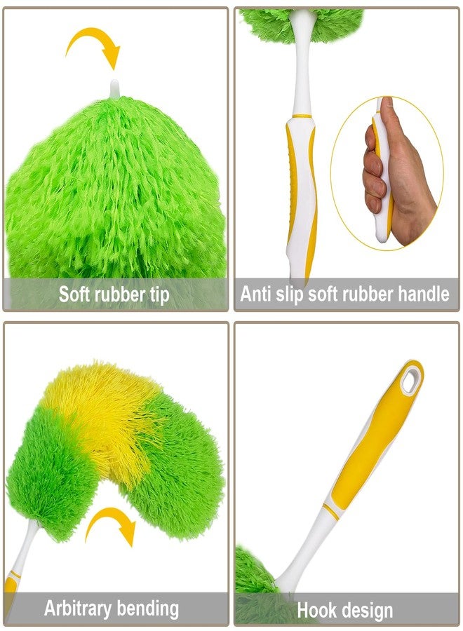 HDongany 2 Pack 20-inch Microfiber Dusting Dusters with Non-Slip Handles and Bendable Microfiber Duster Heads, Perfect for Household Cleaning, Office Cleaning, and Car Cleaning, Feather Duster for Cleaning - Image 3