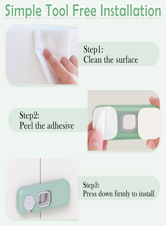 Kimee KMEE's Child Proof Refrigerator Lock, Baby Proofing Cabinet Locks, Oven Lock Child Safety, Fridge Lock, for Fridge, Drawers, Dishwasher, Oven, Cupboard, Closet, Adhesive, No Tools Need. - Image 5